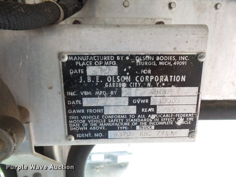 image for item DE2365 1977 Chevrolet delivery truck