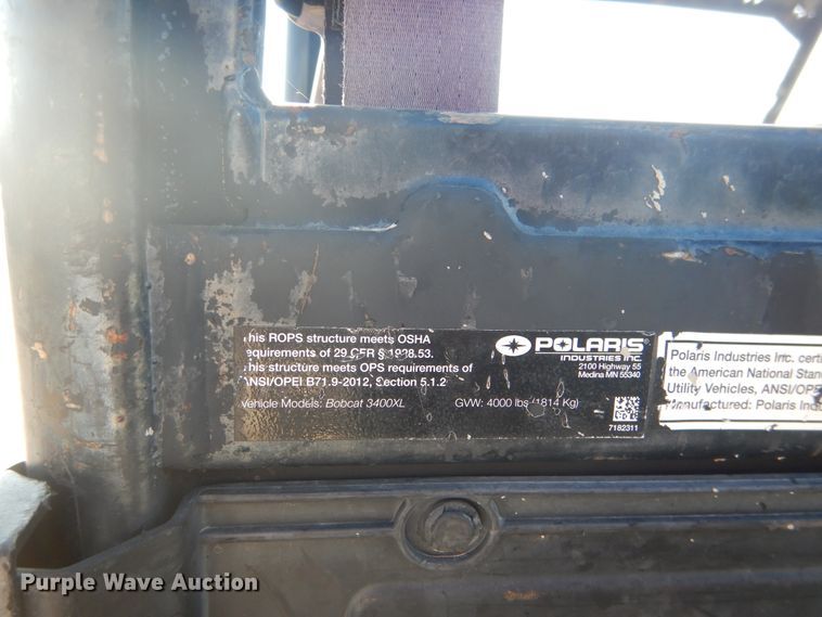 image for item DE4000 2015 Bobcat 3400XL utility vehicle