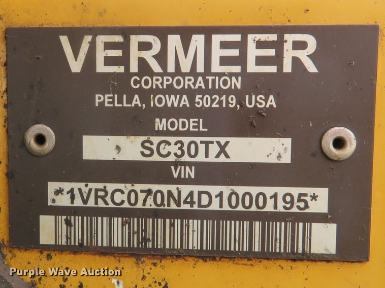 image for item DE8236 2013 Vermeer SC30TX stump grinder