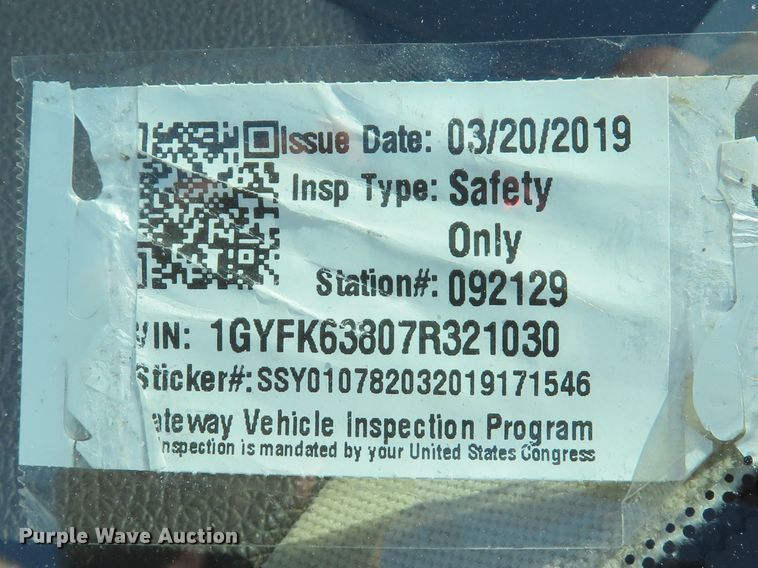 image for item DE8268 2007 Cadillac Escalade SUV