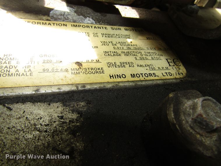 image for item DG1381 2012 Hino 268 box truck