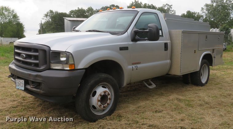 image for item DH1505 2004 Ford F550 Super Duty XL utility bed truck