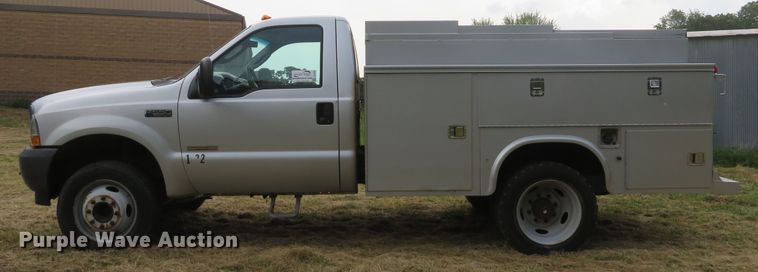 image for item DH1505 2004 Ford F550 Super Duty XL utility bed truck