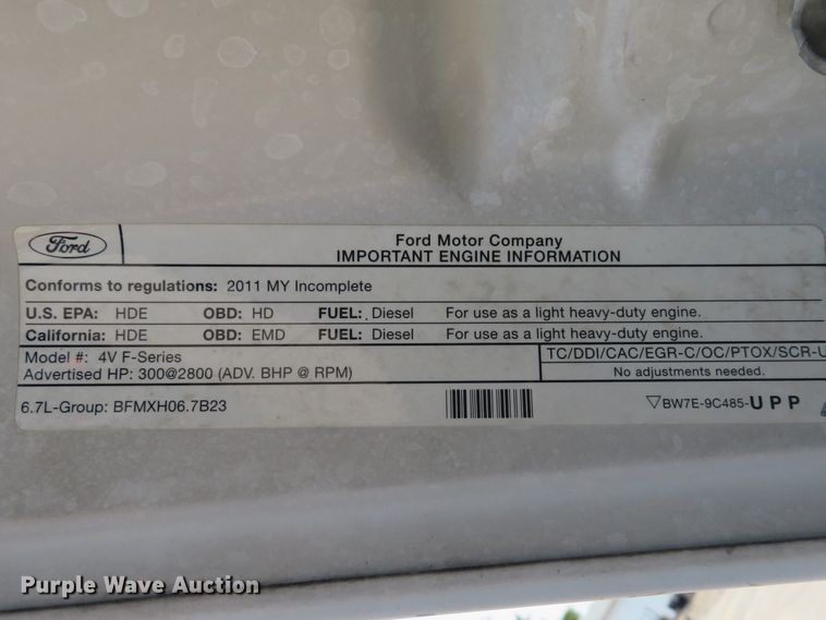 image for item DH1509 2011 Ford F450 Super Duty XL Crew Cab flatbed truck