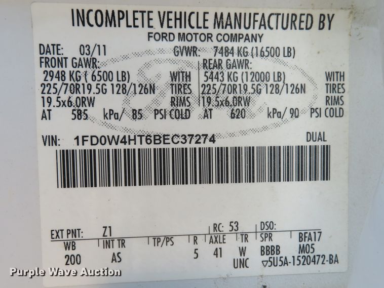 image for item DH1509 2011 Ford F450 Super Duty XL Crew Cab flatbed truck