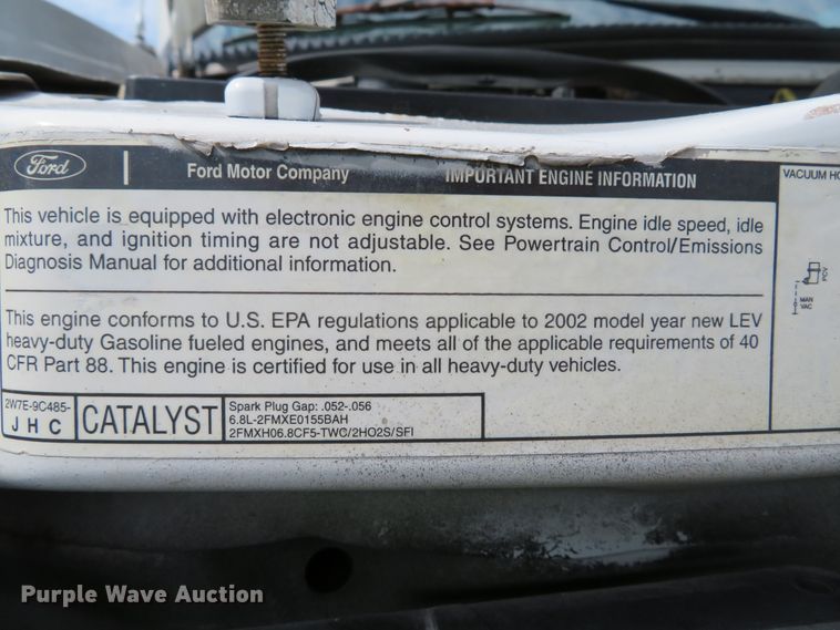 image for item DH1514 2002 Ford Econoline E350 Super Duty box truck