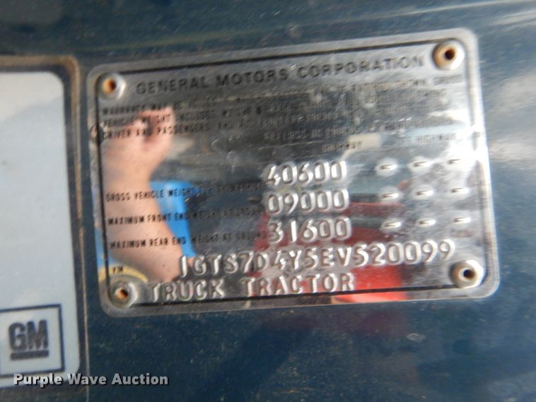 image for item DI2272 1984 GMC TopKick C7000 semi truck