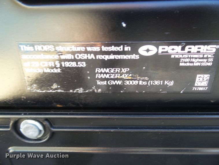 image for item EM9814 2013 Polaris Ranger 900 XP utility vehicle