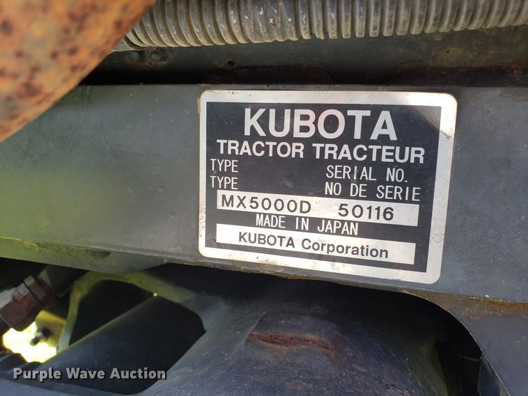 image for item ET9830 Kubota MX5000 MFWD tractor