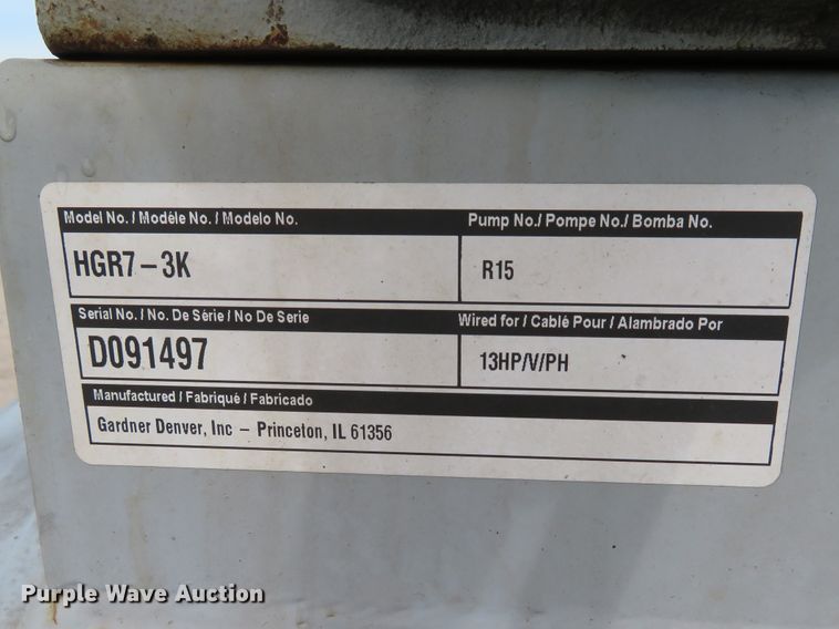 image for item EV9727 Gardner Denver air compressor