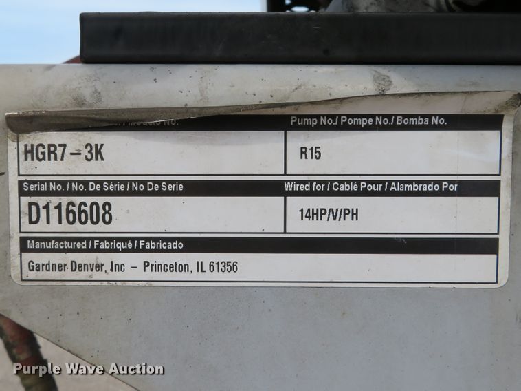 image for item EV9730 Gardner Denver air compressor