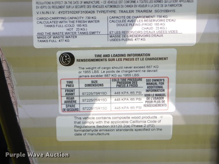 image for item FC9845 2015 Keystone Springdale camper