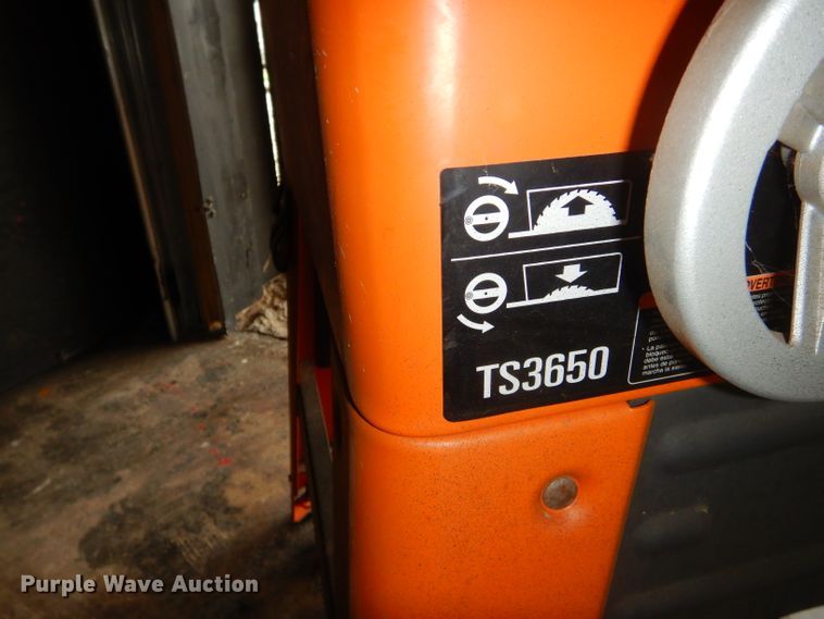 image for item FC9858 Ridgid TS3650 table saw