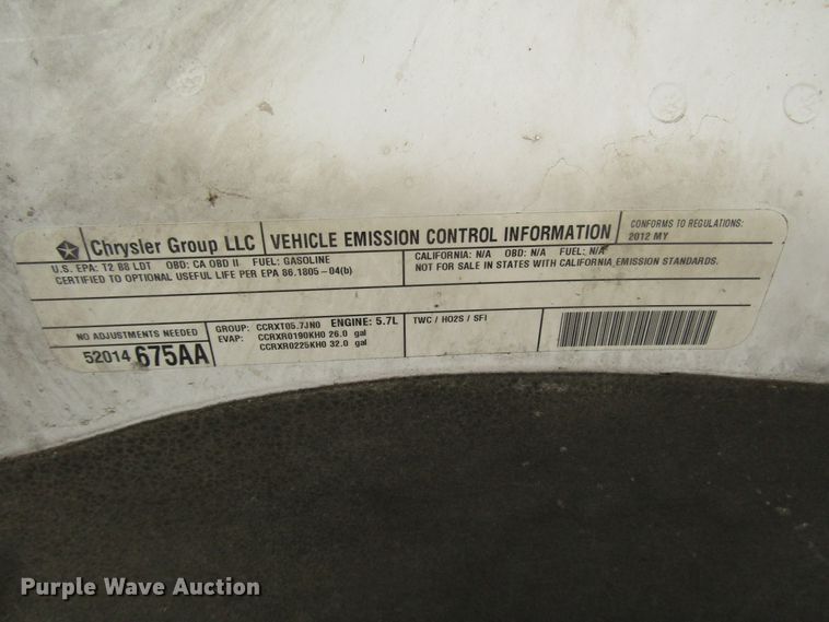 image for item FJ9702 2012 Dodge Ram 1500 Quad Cab pickup truck