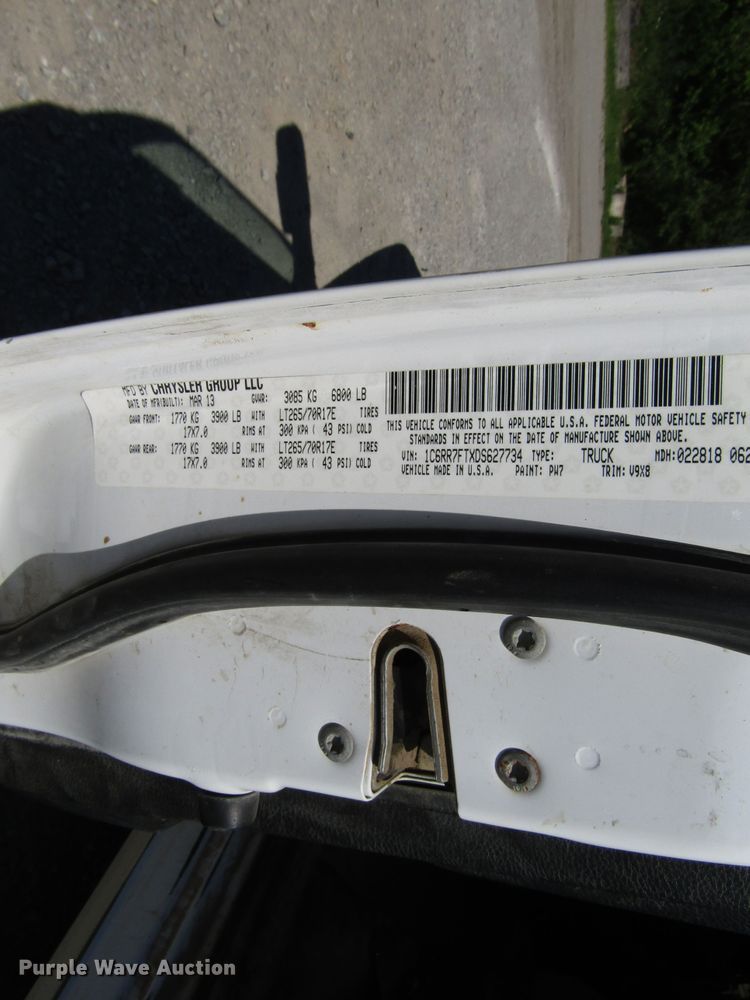 image for item FJ9715 2013 Dodge Ram 1500 Quad Cab pickup truck