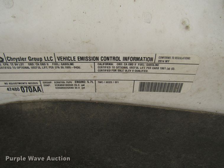 image for item FJ9716 2014 Dodge Ram 1500 Quad Cab pickup truck