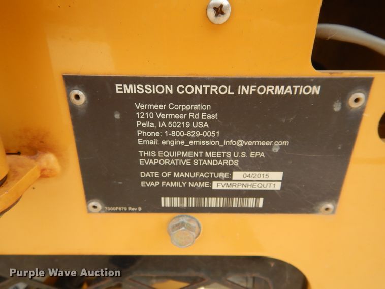 image for item FX9253 2015 Vermeer RTX150 trencher