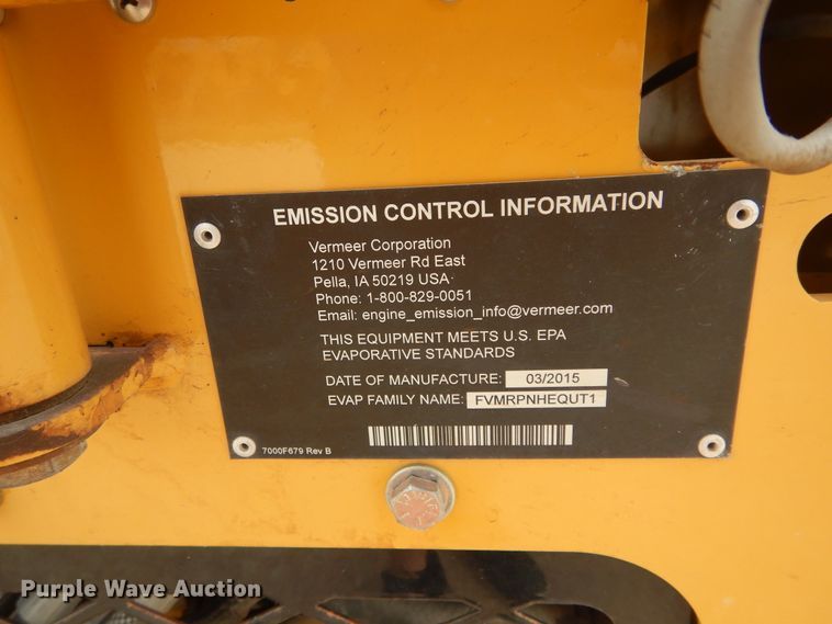 image for item FX9254 2015 Vermeer RTX150 trencher