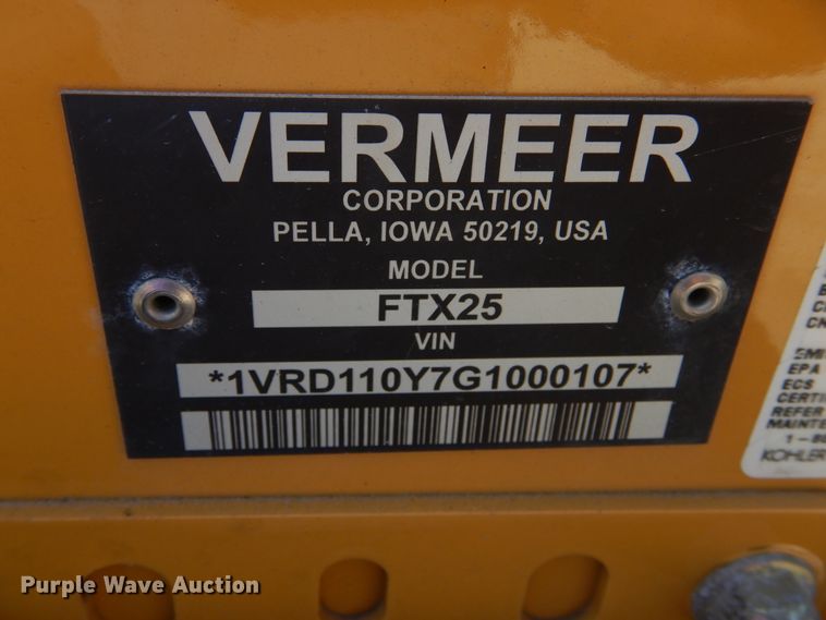 image for item FX9256 2016 Vermeer FTX25 trencher