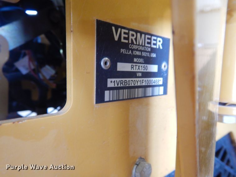 image for item FX9259 2015 Vermeer RTX150 trencher