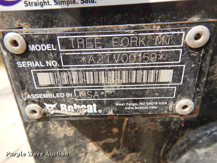 image for item GG9102 Bobcat skid steer tree forks