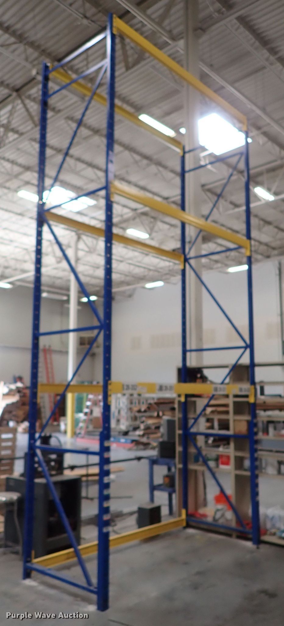 Steel pallet racking in Wichita, KS Item GB9385 sold Purple Wave