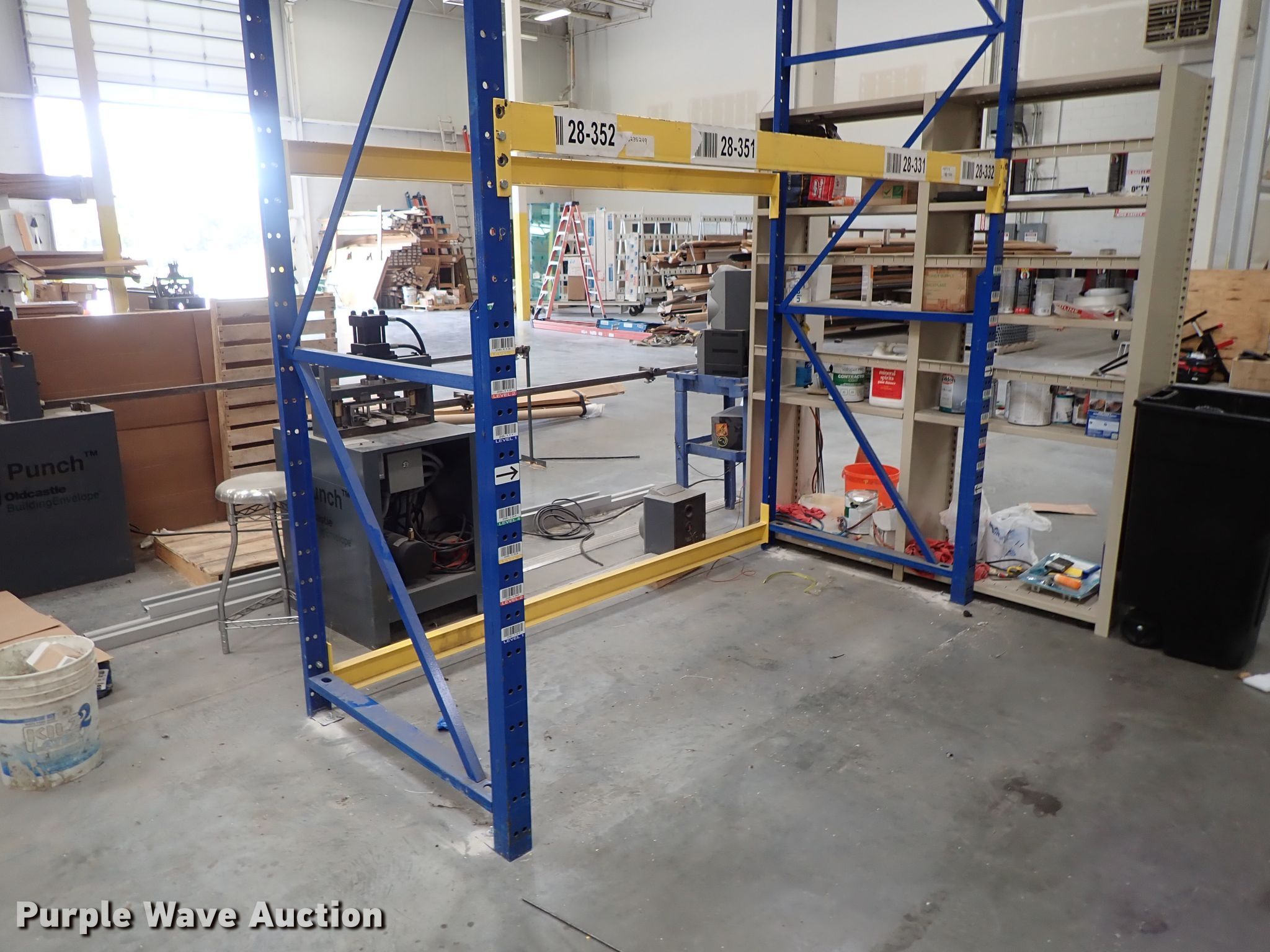 Steel pallet racking in Wichita, KS Item GB9385 sold Purple Wave