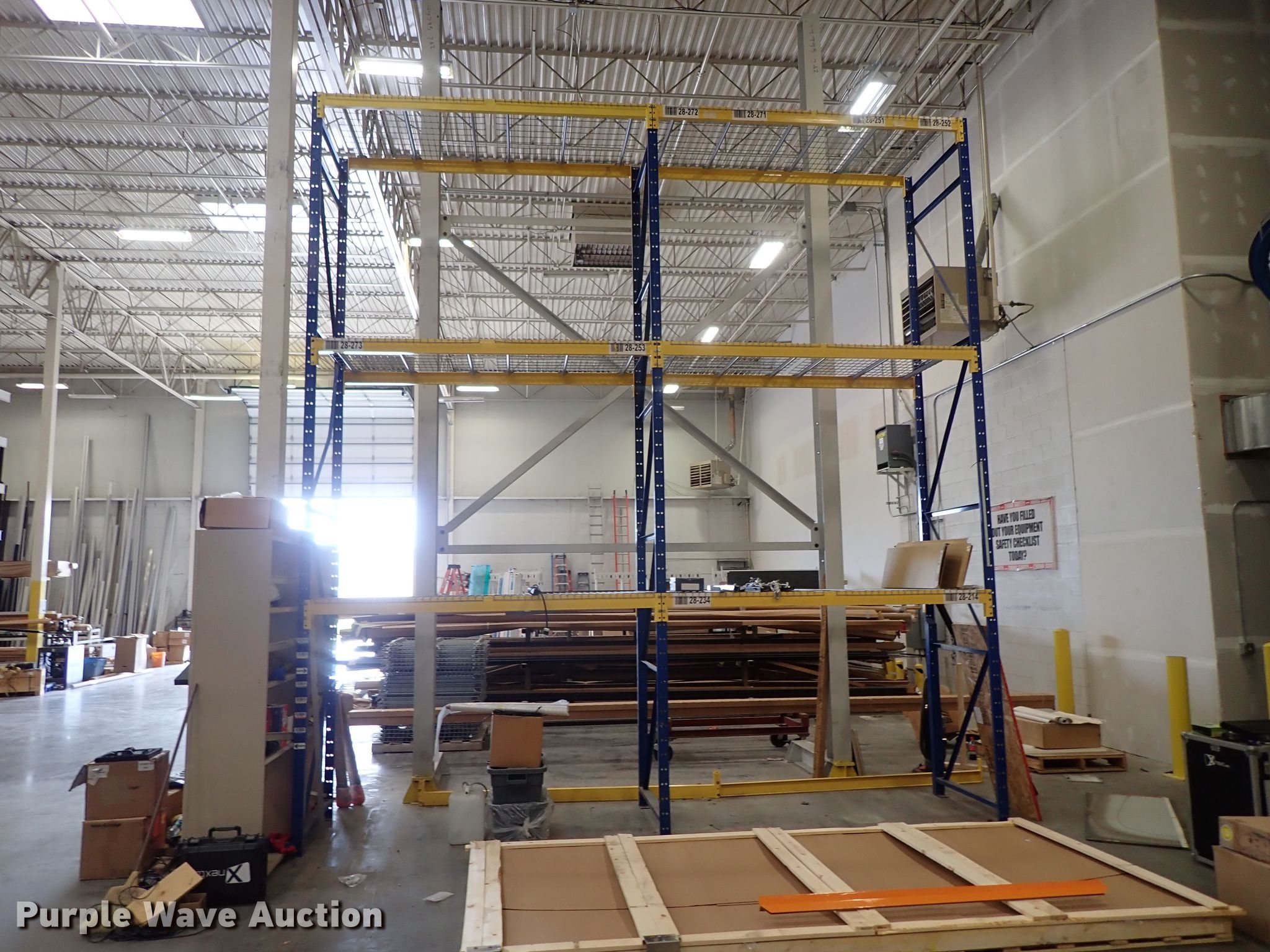 Steel pallet racking in Wichita, KS Item GB9388 sold Purple Wave