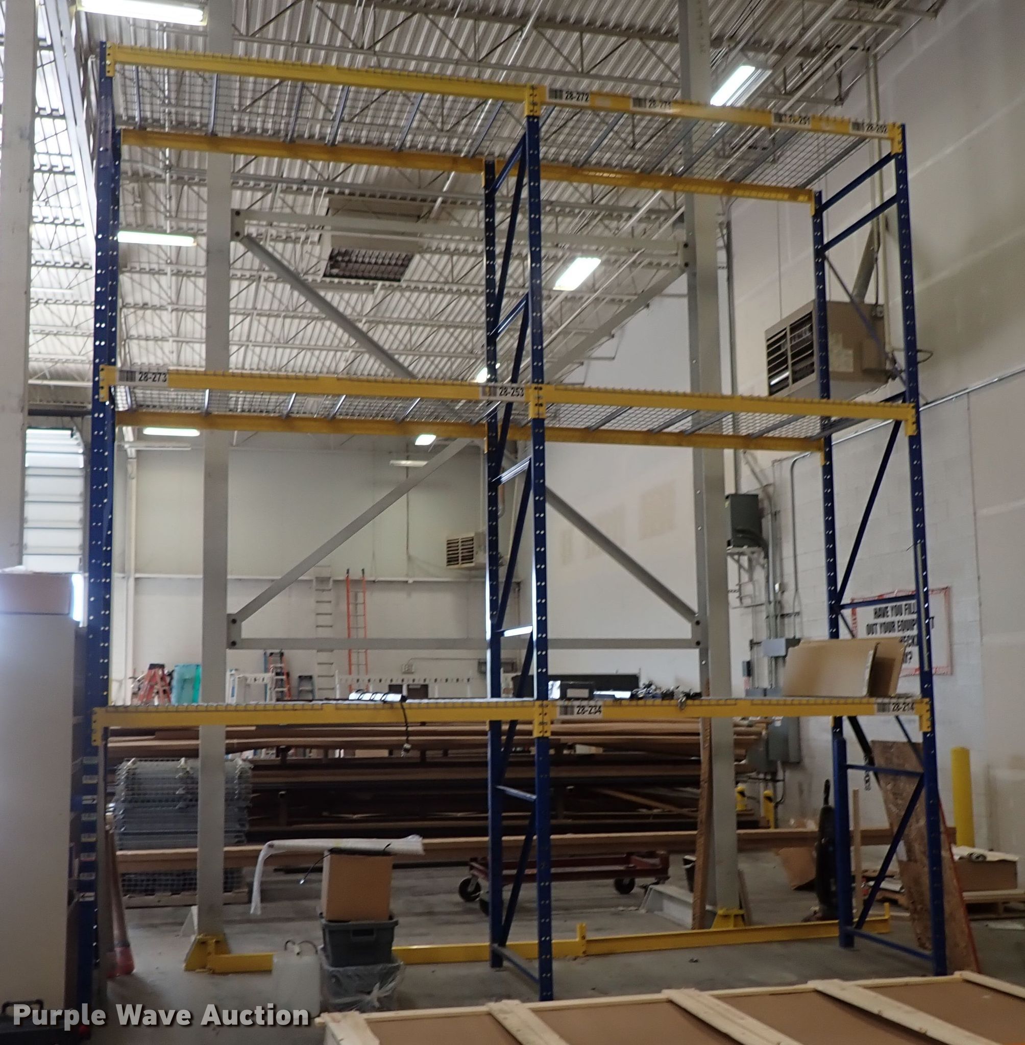 Steel pallet racking in Wichita, KS Item GB9388 sold Purple Wave