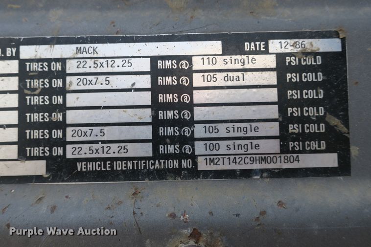 image for item DB10218 1987 Mack RS685LS Value Liner ready mix truck