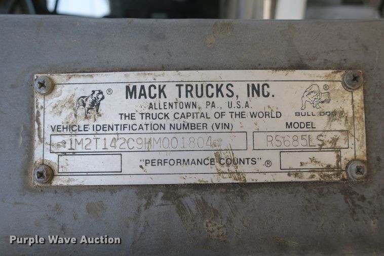 image for item DB10218 1987 Mack RS685LS Value Liner ready mix truck