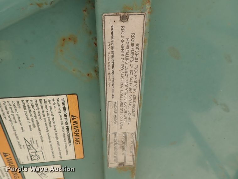 image for item DE0947 2007 Yanmar VIO27-3 excavator