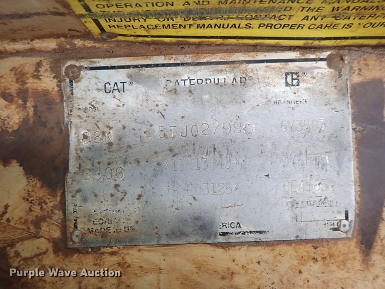 image for item DE5547 1995 Caterpillar D8N dozer