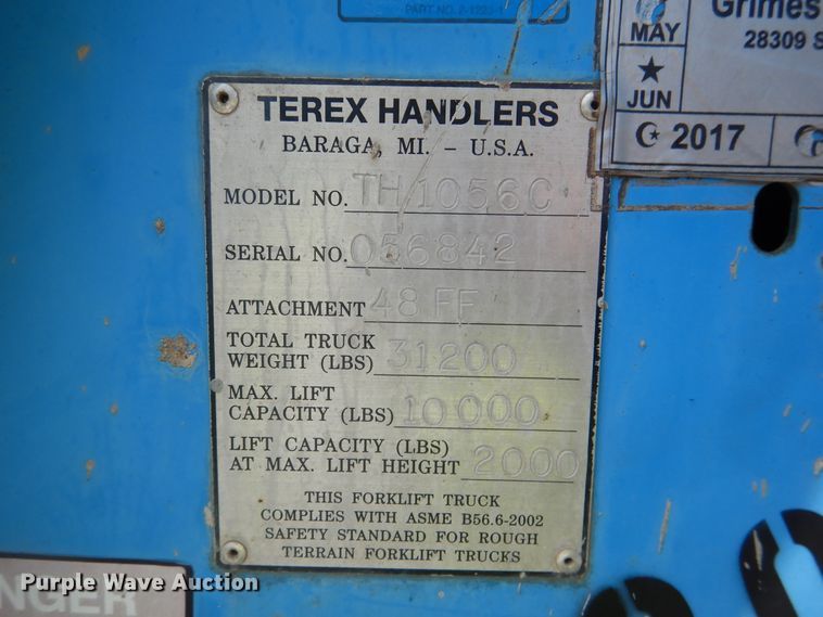 image for item DF2205 2005 Terex TH1056C telehandler