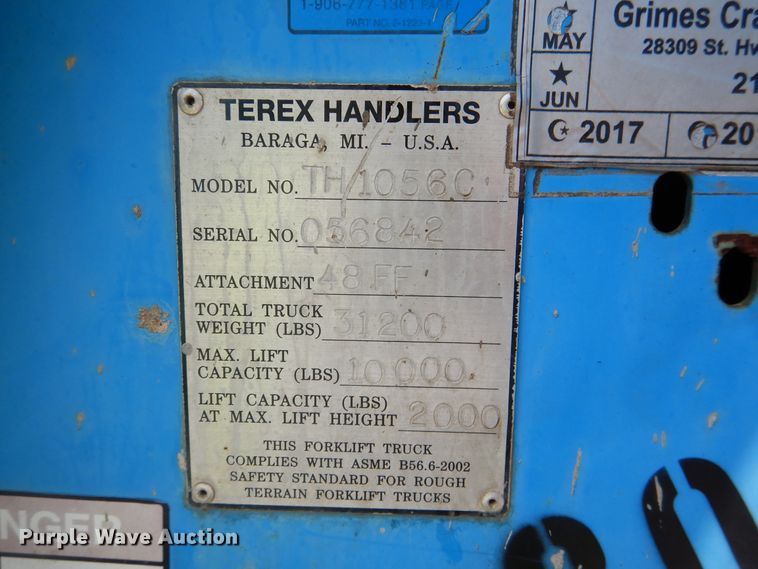image for item DF2205 2005 Terex TH1056C telehandler