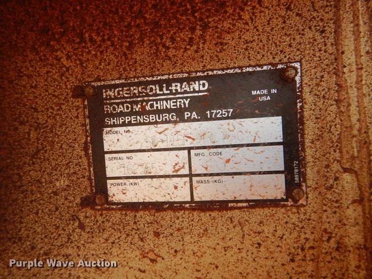 image for item DF2210 2003 Ingersoll Rand SD-115F PRO PAC single drum vibratory roller