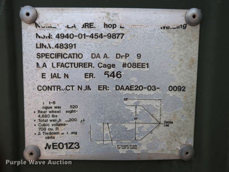 image for item DG4018 2009 Utility M0103A3 utility trailer with welder