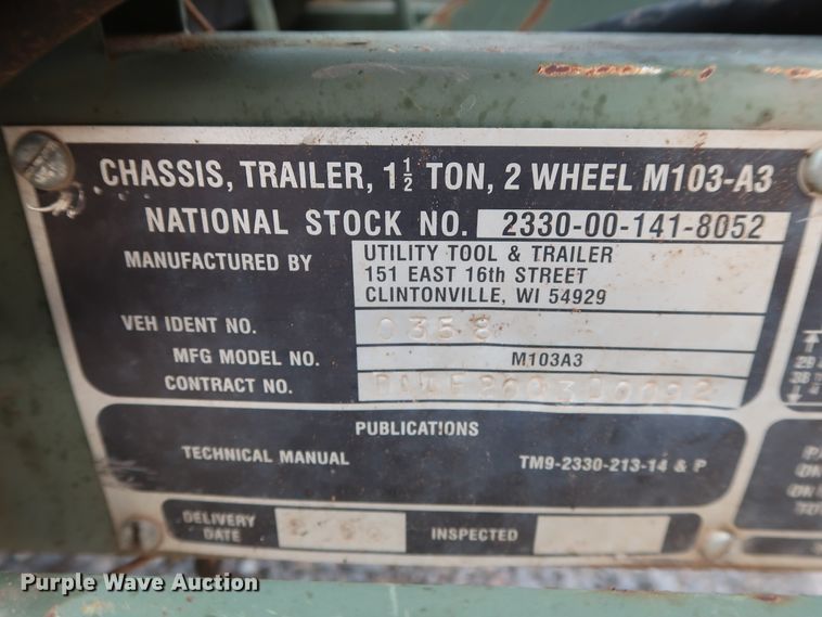 image for item DG4018 2009 Utility M0103A3 utility trailer with welder