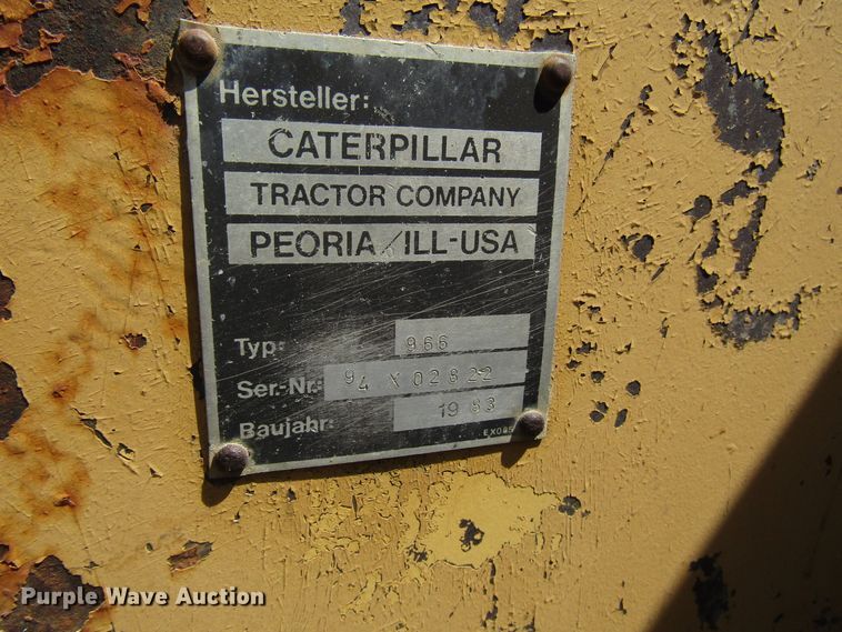 image for item DG8031 1983 Caterpillar 966D wheel loader