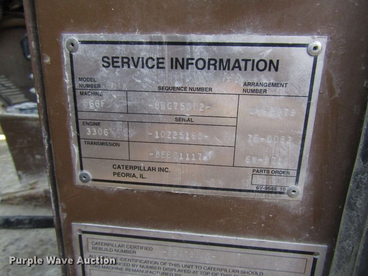 image for item DG8032 1992 Caterpillar 966F wheel loader