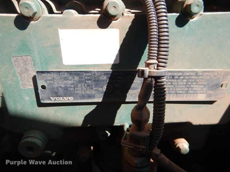 image for item DH3507 2012 Volvo BL70B backhoe