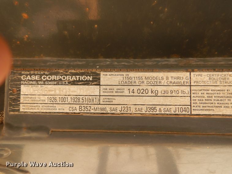 image for item DI2283 1996 Case 1150G dozer