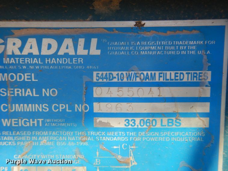 image for item DI2284 Gradall 544D-10 telehandler