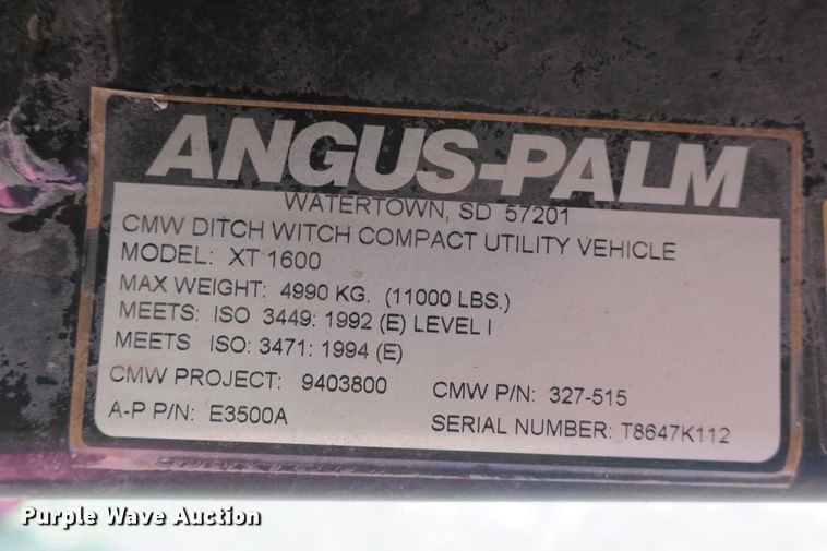 image for item EA9362 2006 Ditch Witch XT1600 tool carrier