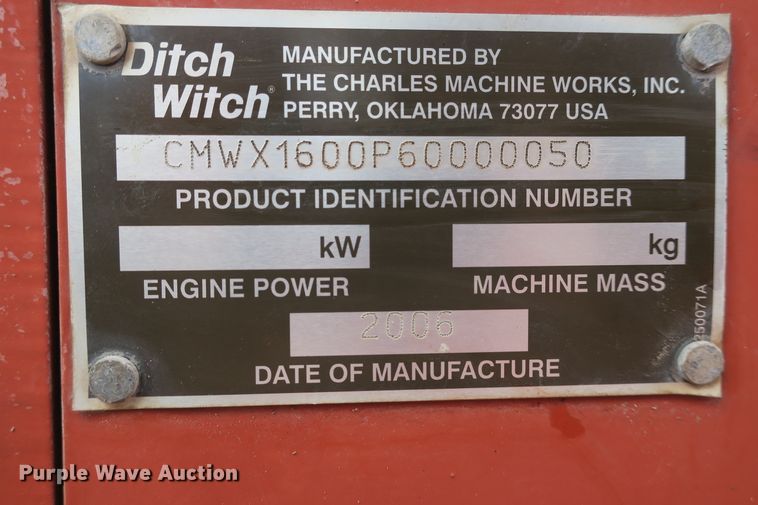 image for item EA9362 2006 Ditch Witch XT1600 tool carrier