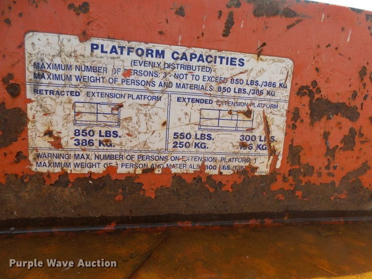 image for item EF9533 1999 Skyjack SJIII 4626 scissor lift