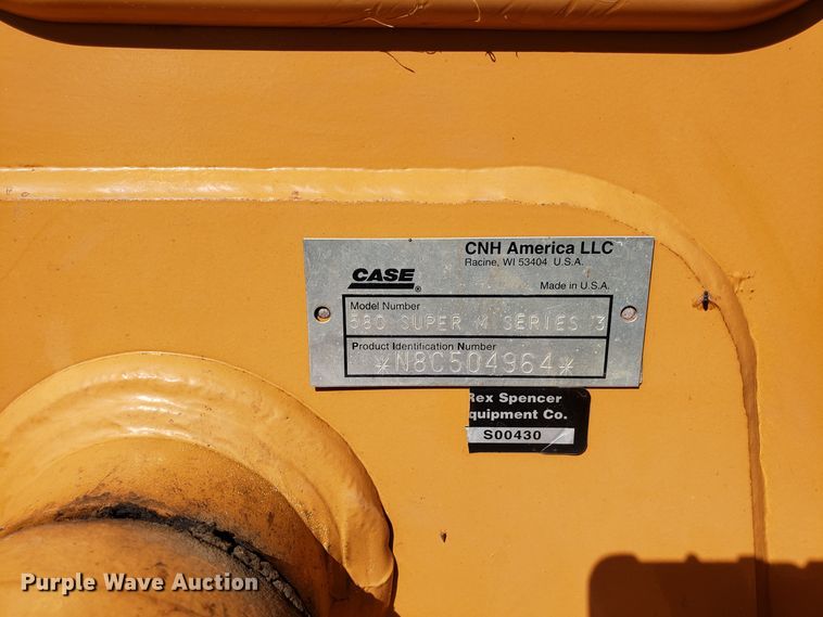 image for item ET9827 2009 Case 580 Super M Series 3 backhoe