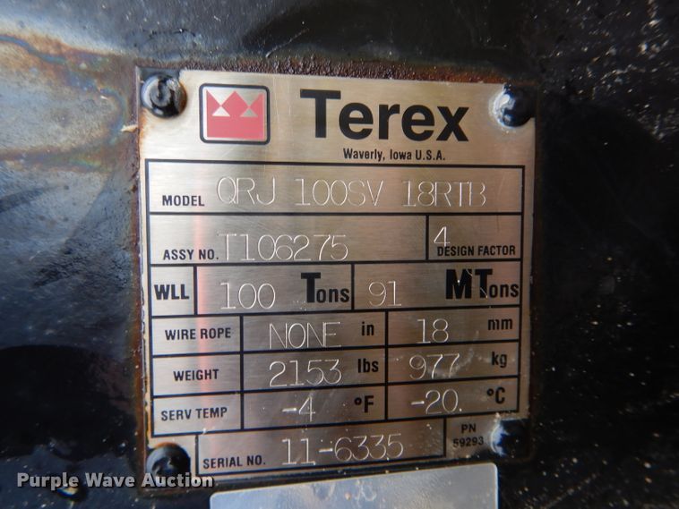 image for item FI9618 Terex QRJ100SV18RTB crane block