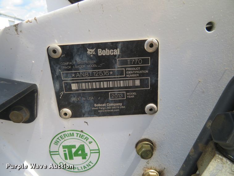 image for item FV9047 2013 Bobcat T770 skid steer
