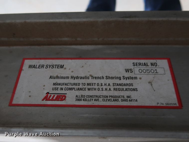 image for item DG4164 (2) Allied Tren-Shore 34/56 aluminum hydraulic trench shoring systems